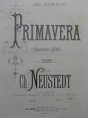 Seller image for NEUSTEDT Charles Primavera Piano XIXe for sale by partitions-anciennes