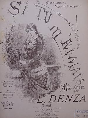 Seller image for DENZA Luigi Si tu m'aimais Chant Piano ca1880 for sale by partitions-anciennes
