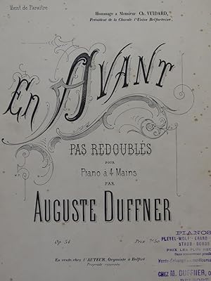 Seller image for DUFFNER Auguste En Avant Pas redoubls Piano 4 mains XIXe for sale by partitions-anciennes