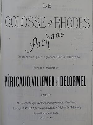 PÉRICAUD VILLEMER DELORMEL Le Colosse de Rhodes Chant Piano