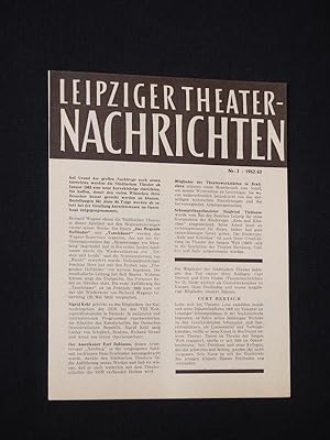 Imagen del vendedor de Leipziger Theater-Nachrichten, Nr. 3, 1962/63 a la venta por Fast alles Theater! Antiquariat fr die darstellenden Knste