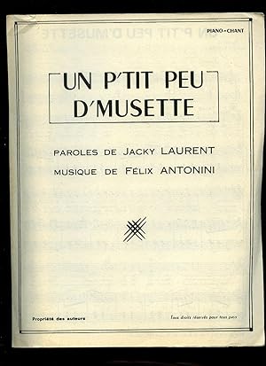 Seller image for Un P'Tit Peu d'Musette [Musicians Vintage French Piano Sheet Music] for sale by Little Stour Books PBFA Member