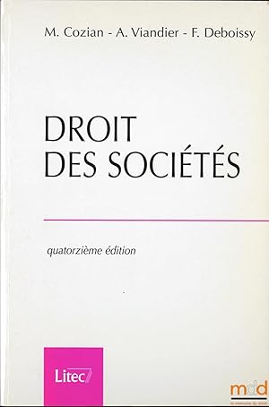 Image du vendeur pour DROIT DES SOCITS, 14med. mis en vente par La Memoire du Droit