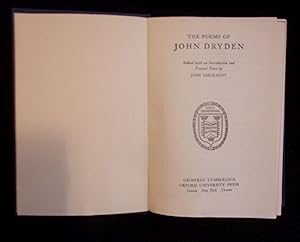 Imagen del vendedor de The Poems of John Dryden a la venta por ANTIQUARIAT Franke BRUDDENBOOKS