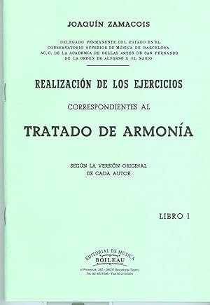 Seller image for ZAMACOIS - Realizacion de los ejercicios correspondientes al tratado de armonia Vol.1 for sale by Mega Music