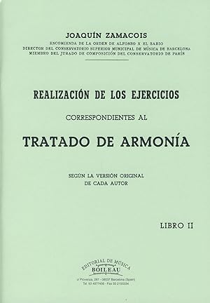 Seller image for ZAMACOIS - Realizacion de los ejercicios correspondientes al tratado de armonia Vol.2 for sale by Mega Music
