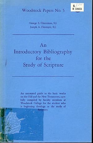 Seller image for An Introductory Bibliography for the Study of Scripture - Woodstock Papers No. 5 for sale by Librairie Le Nord