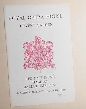 Seller image for Royal Opera House, Covent Garden - The Royal Ballet - Programme Matinee 19th April 1958 - Les Patineurs - Hamlet - Ballet Imperial for sale by David Bunnett Books