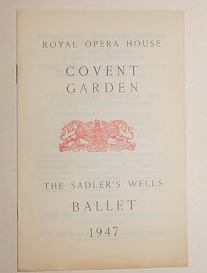Imagen del vendedor de Royal Opera House, Covent Garden - The Sadler's Wells Ballet - Programme Matinee May 3rd 1947 - Sleeping Beauty a la venta por David Bunnett Books