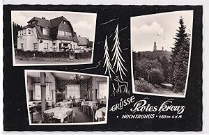 Immagine del venditore per AK Gre Gasthaus-Pension Rotes Kreuz Hochtaunus Bes. Josef Dinges Glashtten 1971 ungelaufen venduto da GAENSAN Versandantiquariat
