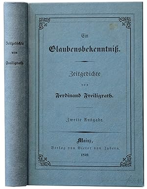 Bild des Verkufers fr Ein Glaubensbekenntni. Zeitgedichte. zum Verkauf von Antiquariat Tresor am Roemer