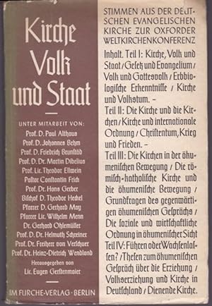 Kirche, Volk und Staat. Stimmen aus der Deutschen Evangelischen Kirche zur Oxforder Weltkirchenko...