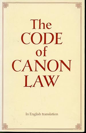 Imagen del vendedor de The Code of Canon Law in English Translation a la venta por Librairie Le Nord