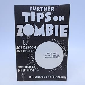 Immagine del venditore per Further Tips on Zombie venduto da Shelley and Son Books (IOBA)
