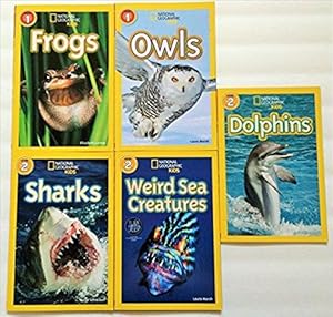 Seller image for National Geographic Kids Chapters 5 Readers Set (Frogs, Owls, Dolphins, Sharks, Weird Sea Creatures) [Unknown Binding] Laura Marsh and Elizabeth Carney for sale by Lakeside Books
