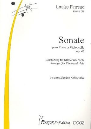 Bild des Verkufers fr Sonate B-Dur op.46fr Violoncello und Klavier : Viola und Klavier (Bearbeitung) zum Verkauf von AHA-BUCH GmbH