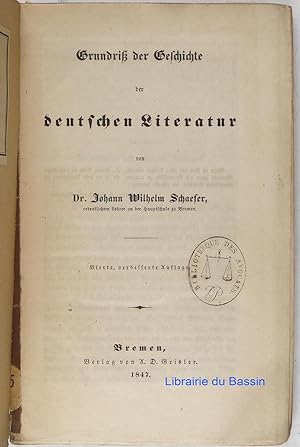 Seller image for Grundri der Geschichte der deutschen literatur for sale by Librairie du Bassin