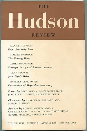 Imagen del vendedor de The Hudson Review - Volume XXXIII, Number 3, Autumn 1980 a la venta por Between the Covers-Rare Books, Inc. ABAA