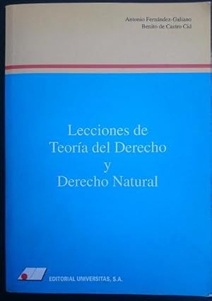 Imagen del vendedor de Lecciones de Teora del Derecho y Derecho Natural. Tercera edicin a la venta por Librera Reencuentro