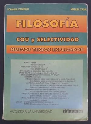 Image du vendeur pour Filosofa (Cou y Selectividad). Nuevos textos explicados. Acceso a la universidad mis en vente par Librera Reencuentro