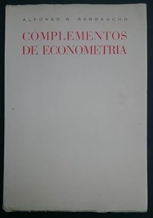 Seller image for Complementos de econometra for sale by Librera Reencuentro