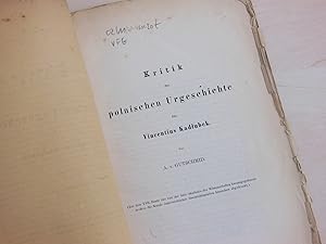 Kritik der polnischen Urgeschichte des Vincentius Kadlubek.