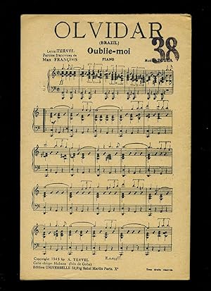 Bild des Verkufers fr Olvidar (Brazil) | Seul, Chaque Nuit (Slow Fox) [Musicians Vintage French Piano Sheet Music] + Individual Sheets Of Music For Parts of the Orchestra zum Verkauf von Little Stour Books PBFA Member