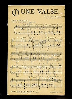 Image du vendeur pour Une Valse une Femme (Valse) | Mon Beau Village (du film Mon Beau Village) [Musicians Vintage French Piano Sheet Music] + Individual Sheets Of Music For Parts of the Orchestra mis en vente par Little Stour Books PBFA Member