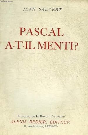 Seller image for PASCAL A T IL MENTI ? for sale by Le-Livre