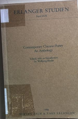 Bild des Verkufers fr Contemporary Chicano Poetry: An Anthology. Erlanger Studien Bd.65/II; zum Verkauf von books4less (Versandantiquariat Petra Gros GmbH & Co. KG)