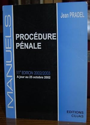 Seller image for MANUEL DE PROCEDURE PENALE for sale by Fbula Libros (Librera Jimnez-Bravo)