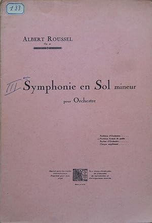 Seller image for Symphonie en Sol mineur pour orchestre Op. 42 for sale by Bouquinerie L'Ivre Livre