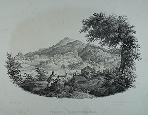 Bild des Verkufers fr Curort Gleichenberg. Lithographie von F. Emphinger. Graz um 1850, 19,5 x 29 cm zum Verkauf von Antiquariat Johannes Mller
