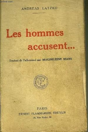 Bild des Verkufers fr LES HOMMES ACCUSENT. zum Verkauf von Le-Livre