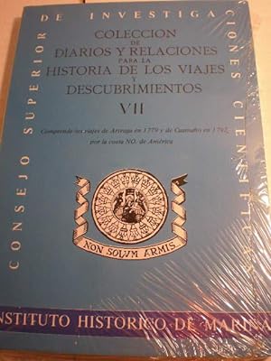 Colección de diarios y relaciones para la historia de los viajes y descubrimientos. Tomo VII. Com...