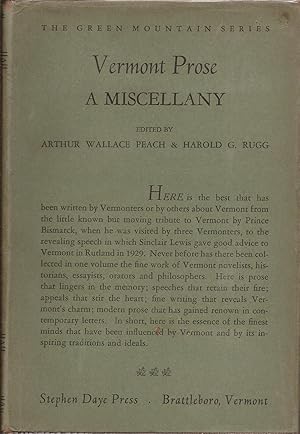 Seller image for Vermont Prose, a Miscellany (The Green Mountain Series) for sale by Hedgehog's Whimsey BOOKS etc.