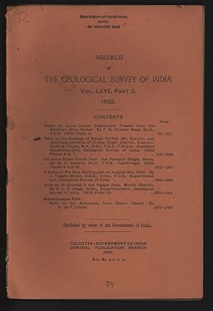 Seller image for Records of The Geological Survey of India, Vol. LXVI, Part 2, 1932. for sale by Antiquariat Bookfarm