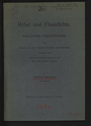 Bild des Verkufers fr Relief und Flussdichte. Dissertation. zum Verkauf von Antiquariat Bookfarm