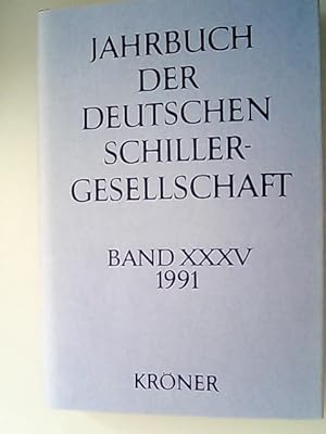 Seller image for Jahrbuch der Deutschen Schillergesellschaft. Internationales Organ fr Neuere Deutsche Literatur. 35. Jahrgang 1991. for sale by Antiquariat Bookfarm
