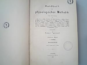 Bild des Verkufers fr Handbuch der physiologischen Methodik. Zweiter Band, 3 Abteilung: Muskelphysiologie. zum Verkauf von Antiquariat Bookfarm