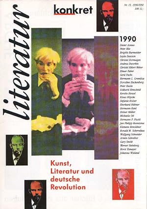 Imagen del vendedor de Konkret Literatur Nr. 15, 1990/1991: Kunst, Literatur und deutsche Revolution. a la venta por Buch von den Driesch