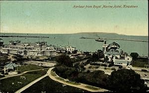 Bild des Verkufers fr Ansichtskarte / Postkarte Dn Laoghaire Kingstown Irland, Harbour from Royal Marine Hotel zum Verkauf von akpool GmbH