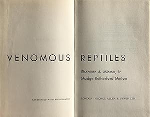 Seller image for Venomous reptiles for sale by Acanthophyllum Books