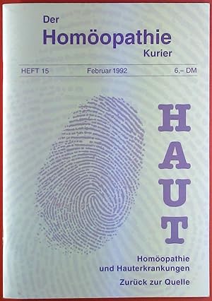 Seller image for Der Homopathie Kurier. Haut. HEFT 15 - Februar 1992 for sale by biblion2