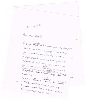 Image du vendeur pour Eigenh. Brief m. U.  Jean Cocteau, member of the U. S. A. Institute of Arts and Letters". mis en vente par Kotte Autographs GmbH