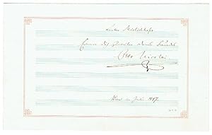 eigenh musikalisches albumblatt m unterschrift von nicolai otto deutscher komponist und dirigent 1810 1849 1847 manuskript nbsp nbsp papierantiquitat kotte autographs gmbh