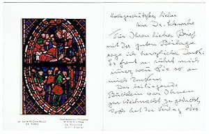 Seller image for Eigenh. Faltkarte mit Wnschen und Unterschrift. for sale by Kotte Autographs GmbH