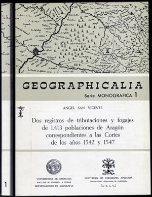 Imagen del vendedor de Dos registros de tributaciones y fogajes de mil cuatrocientas trece poblaciones de Aragn, correspondientes a las Cortes de los aos 1542 y 1547. a la venta por Hesperia Libros