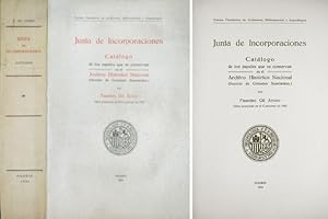 Imagen del vendedor de Catlogo de los Papeles de la Junta de Incorporaciones que se conservan en el Archivo Histrico Nacional, Seccin de Consejos Suprimidos. a la venta por Hesperia Libros