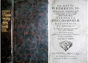 Imagen del vendedor de Elementa Philosophiae Rationalis et Moralis. Accessere Historia Philosophica. a la venta por Hesperia Libros